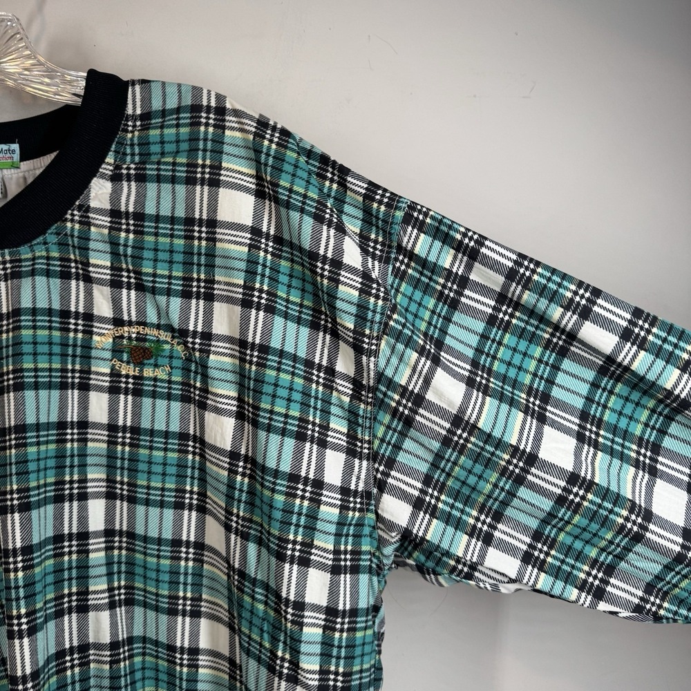 Winner Mate Golf Collection Monterey Peninsula CC Pebble Beach Pullover Plaid M - Picture 8 of 16